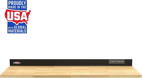 CRAFTSMAN Wood Top Work Surface with Steel Back Splash (CMST25302BK)