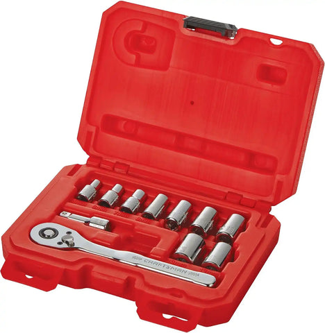 CRAFTSMAN Mechanics Tool Set, Metric, 1/4 Inch Drive, 11 Piece (CMMT34871) (Pack of 6)