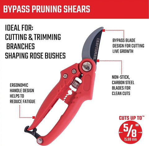 CRAFTSMAN CMXMKIT0170 Tree & Shrub Pruning Set with Bypass Pruning Shears, Bypass Lopper and Folding Pruning Saw