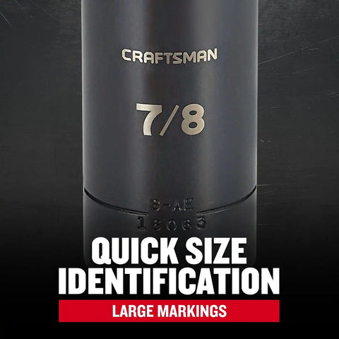 CRAFTSMAN Deep Impact Socket, SAE, 1/2-Inch Drive, 7/8-Inch (CMMT16063)