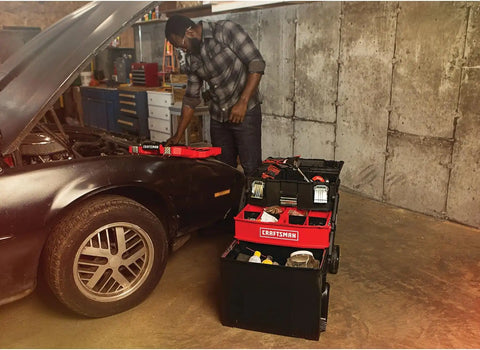CRAFTSMAN 22-in. Rolling Tool Box with Wheels, Black, Plastic, Lockable (CMST20880)
