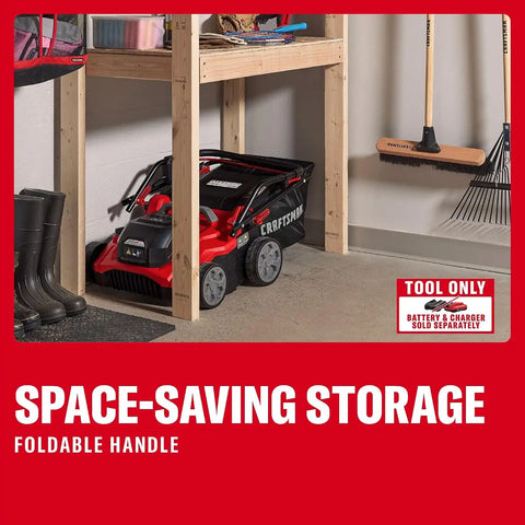 CRAFTSMAN 2 X V20 Brushless RP Lawn Dethatcher and Scarifier, Cordless, 14 in Deck, Up to 45 Min of Runtime, 50L Removable Collection Bag, Tool Only (CMCOE210B)