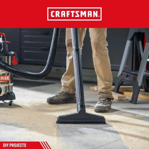 CRAFTSMAN CMXEVBE18695 16 Gallon 6.5 Peak HP Wet Dry Shop Vacuum Bundle | Heavy-Duty Wet and Dry Vac with Filter, Dust Bag, Hose, Diffuser, Floor Brush, Attachments for Home Projects & Renovations