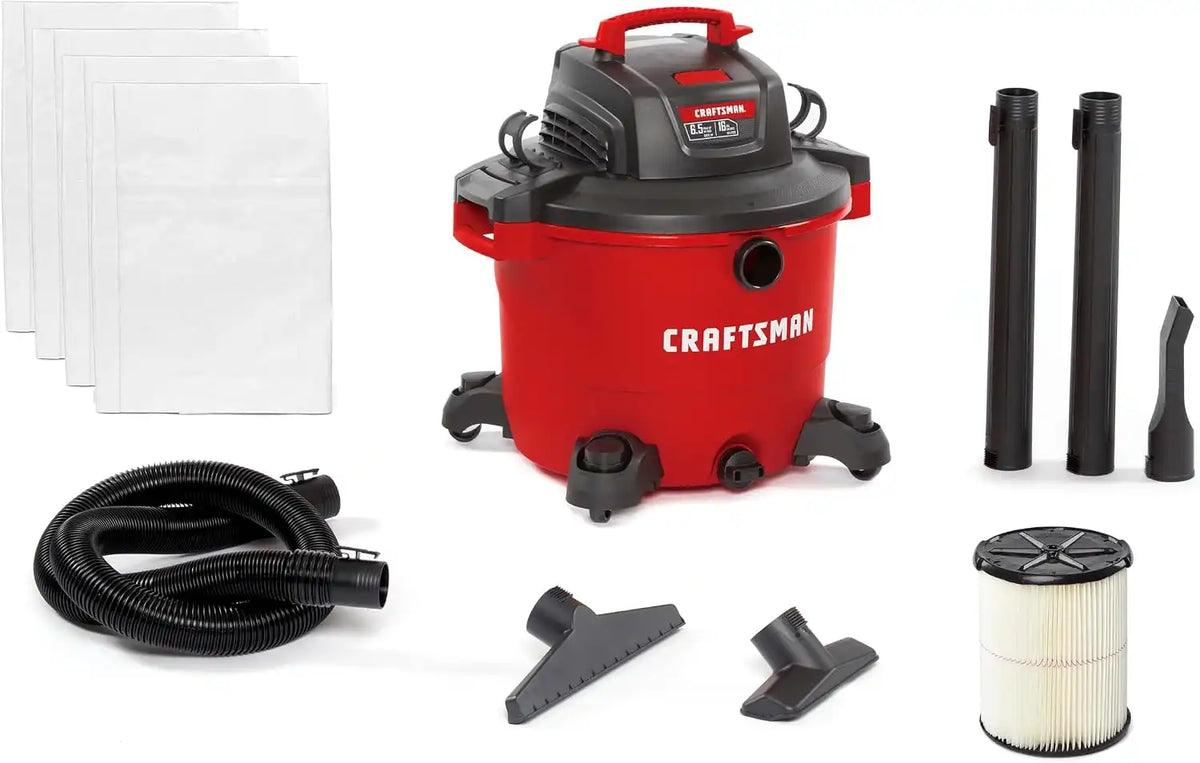 CRAFTSMAN CMXEVBE18595 16 Gallon 6.5 Peak HP Wet Dry Shop Vacuum
