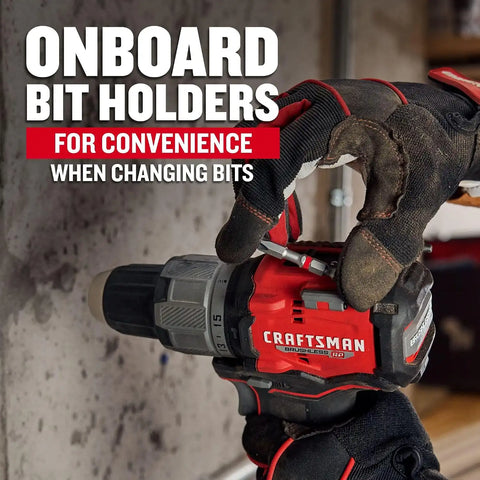 CRAFTSMAN V20 1/2 Inch Cordless Hammer Drill, Bare Tool Only (CMCD726B)
