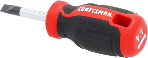 CRAFTSMAN Screwdriver SL1/4 in. x 1.5 in. Compact Slotted, Magnetic Tip, Easy Grip (CMHT65163)