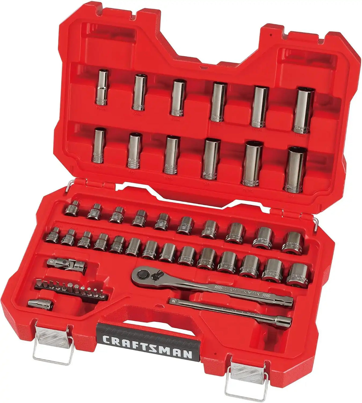 CRAFTSMAN 51-Piece Socket Set with Storage Case, SAE/Metric Mechanics Tool Set (CMMT82334L)