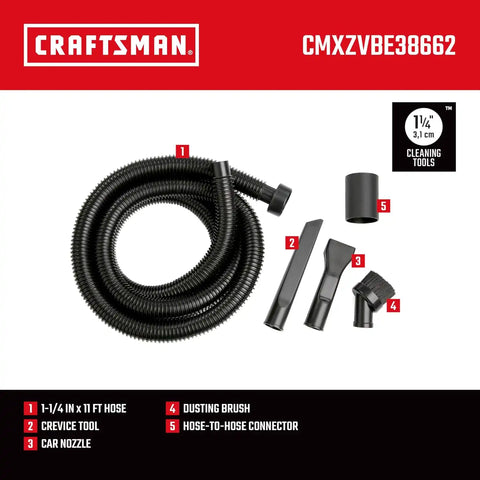 CRAFTSMAN CMXZVBE38662 1-1/4 in. Car Cleaning Wet Dry Vac Attachment Kit