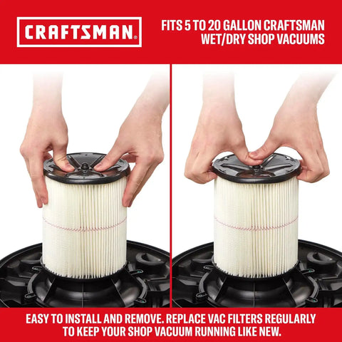 CRAFTSMAN CMXEVBE18595 16 Gallon 6.5 Peak HP Wet Dry Vac, Heavy-Duty Shop Vacuum Wet and Dry with 2 Filters, 4 Dust Bags, Hose and Attachments for Home Projects & Renovations