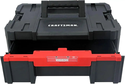CRAFTSMAN VERSASTACK Tool Box, 16.9 In. Single Deep Drawer Plastic Tool Box Organizer, Heavy Duty 16.5 Lb. Load Capacity (CMST17803)