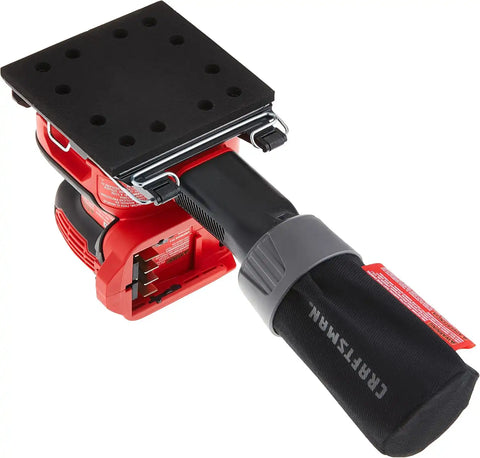 CRAFTSMAN V20 Sander, Cordless, 1/4 Sheet Sander, 9,000-12,000 OPM Bare Tool Only (CMCW222B)