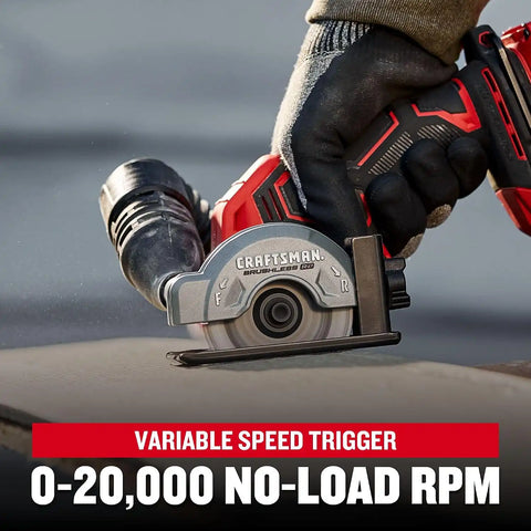 CRAFTSMAN V20 3 Inch Cordless Cut-Off Tool with Forward and Reverse Functions, Bare Tool Only (CMCM300B)
