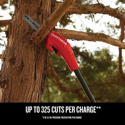 CRAFTSMAN Pole Saw, Pole Saws for Tree Trimming, Cordless V20 Tool-Only Tree Trimmer, Up to 14 Ft Extended Reach (CMCCSP20B)