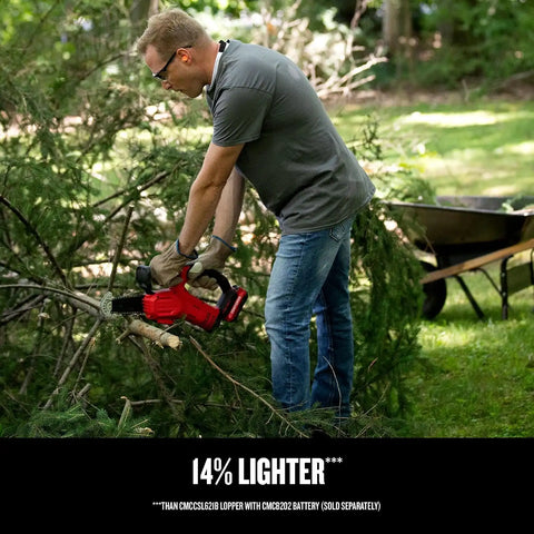 CRAFTSMAN V20 Mini Cordless Chainsaw, Pruning Saw, 6" Chain, Small Handheld Chainsaw, 2Ah Battery and Charger Included, Tree Trimming and Pruning, Compact and Lightweight (CMCCS320D1)