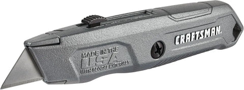 CRAFTSMAN Utility Knife, Retractable, 3 Blades Included (CMHT10585)