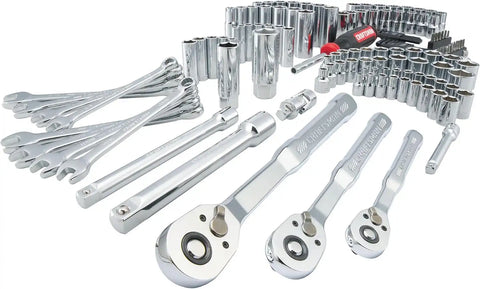 CRAFTSMAN Mechanic Tool Set 135 Pcs, 1/4, 1/2 and 3/8 Inch Drive SAE and Metric Socket Wrench Set with Case (CMMT12124)