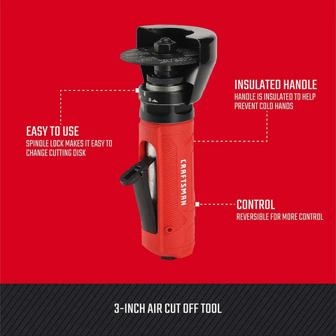 CRAFTSMAN 3-in Cutoff Tool, High-Speed RPM Cutting, Lightweight & Compact Design, Safety Guard & Ergonomic Grip for Automotive, Metalwork, and DIY Projects