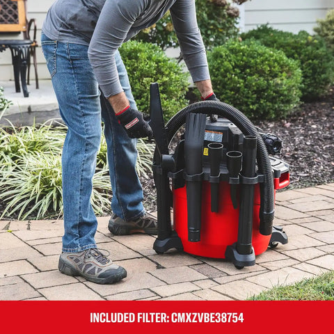 CRAFTSMAN CMXEVBE17607 16 Gallon 6.5 Peak HP Wet Dry Blower Vacuum Bundle