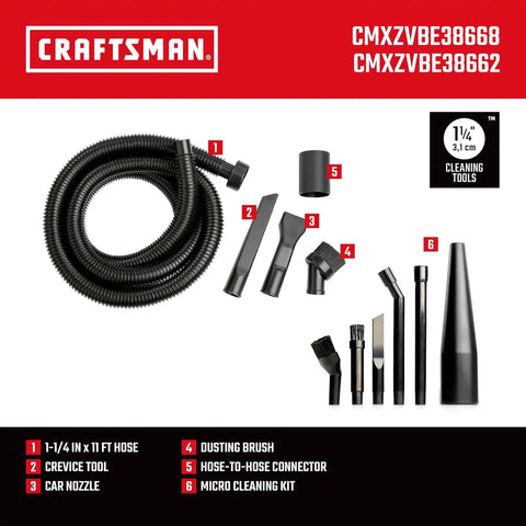 CRAFTSMAN 1-1/4 in. Car Detailing and Micro-Cleaning Vac Attachment Bundle