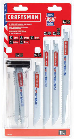 CRAFTSMAN 11-Piece Reciprocating Saw Blade Kit With Case (2058838)