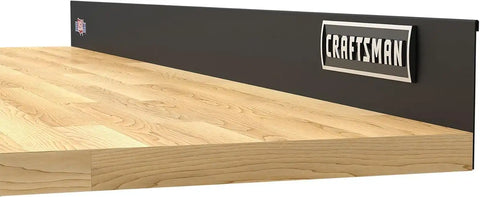 CRAFTSMAN Wood Top Work Surface with Steel Back Splash (CMST25302BK)