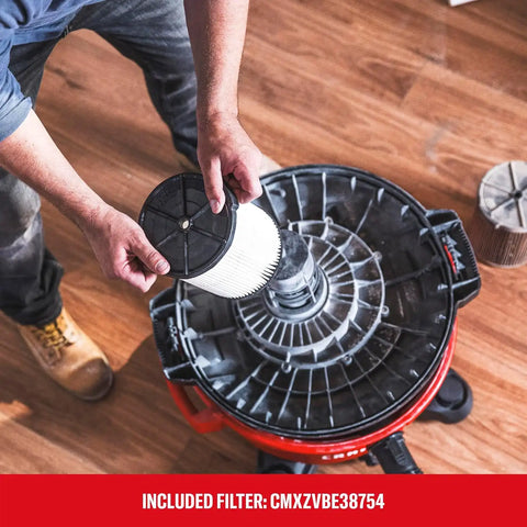 CRAFTSMAN CMXEVBE17594 12 Gallon 6.0 Peak HP Wet Dry Vac, Portable Shop Vacuum Wet and Dry with 3 Filters, Dust Bag, Hose and Attachments for Home Projects & Renovations