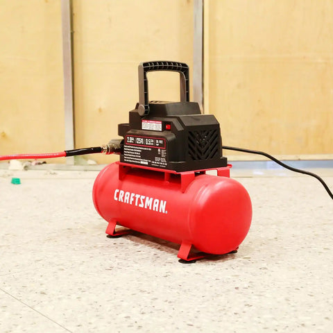 Craftsman 2 Gallon Portable Air Compressor, Oil-Free 125 PSI Hot Dog | 125 PSI Max Pressure & 0.5 CFM @ 90 PSI, Oil-free Pump for Low Maintenance, Lightweight, Model: CMXECXA0200243