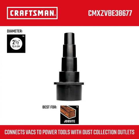 CRAFTSMAN CMXZVBE38677 2-1/2 in. Universal Tool Adapter Vacuum Attachment