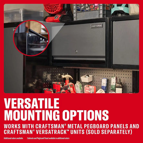 CRAFTSMAN Welded 1-Door Wall Cabinet (Black/Gray) (CMST32616BG)