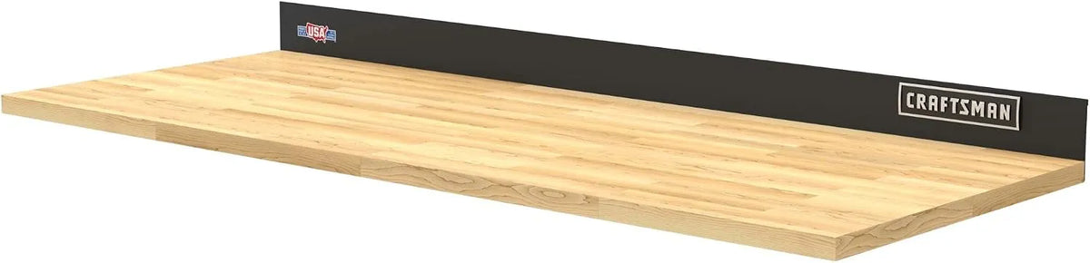 CRAFTSMAN Wood Top Work Surface with Steel Back Splash (CMST25302BK)