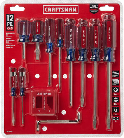 CRAFTSMAN Screwdriver Set, Assorted, 12Piece (CMHT65044) (Pack of 4)