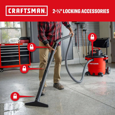 CRAFTSMAN CMXEVBE17656 20 Gallon 6.5 Peak HP Wet Dry Vac with Cart Bundle