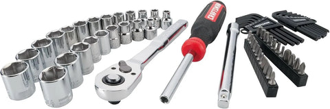 CRAFTSMAN VERSASTACK 63 Piece Mechanics Tool Set with Hard Case, 3/8 Inch Drive (CMMT45163)