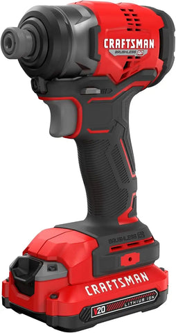 CRAFTSMAN V20 Cordless Impact Driver, 1/4 inch, Battery and Charger Included (CMCF813C2)