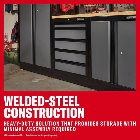 CRAFTSMAN Welded 5-Drawer Base Cabinet (Red/Black) (CMST32603RB)