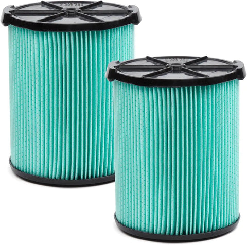 CRAFTSMAN CMXZVBE38777 Genuine 5-20 Gal. HEPA Media Wet Dry Vacuum Filter | Fits Most 5 to 20 Gallon CRAFTSMAN Shop Vacuums, Easy Installation and Traps Allergens, 2-Pack