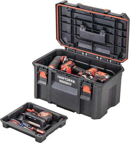 CRAFTSMAN VERSASTACK XL Tool Box, Waterproof Indoor/Outdoor, Stackable Tool Storage, Lockable, 21 Inch (CMST21430)