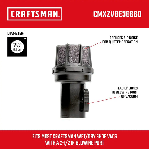 CRAFTSMAN CMXZVBE38660 2-1/2 in. Diffuser Wet Dry Shop Vacuum Attachment