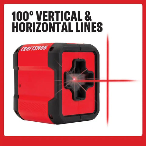 CRAFTSMAN Laser Level, Cross Line, Red, 36-Foot Range (CMHT77629)