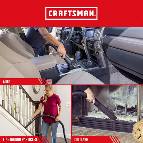 CRAFTSMAN CMXZVBE38775 5-8 Gal. Wet Dry Shop Vacuum Dust Collection Bags | For Fine Dust, Fits Most 5 to 8 Gallon Shop Vacuums, Collects Dry Fine Debris, Reduces Cleanup Time, 2-Pack