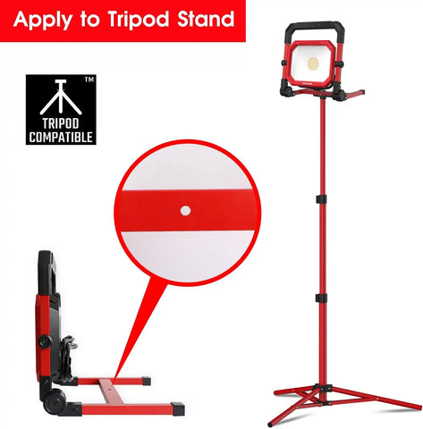 CRAFTSMAN 4500LM 46W LED Work Light, Wet Rated, 450W Equivalent, 5ft 1.52m Cord with Plug, 4000K, Fold-Flat Design, 360° Rotating Head, Portable Working Lights for Workshop Garage, Construction Site