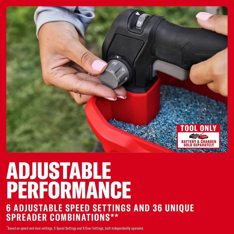 Craftsman V20 Four Season Seed Spreader Handheld, 1.2 Gal, 6 Speed, Fertilizer Spreader, Salt, Ice Melt, Covers up to 5,000 sqf per Tub, Tool Only (CMCOE300B)