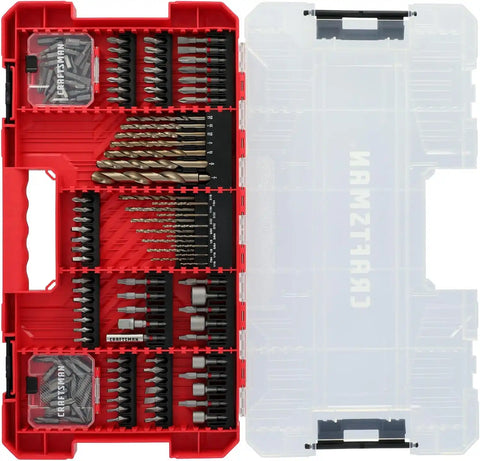 CRAFTSMAN 140 Pc Impact Driver Bit Set, Steel, Black Oxide Coated Impact Drill Bit Set, Precision Machined Tips (CMAF140SET)