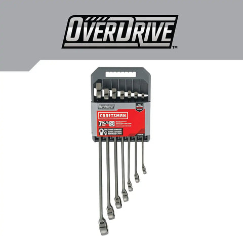 CRAFTSMAN OVERDRIVE 7-Piece Standard (SAE) Wrench Set (CMMT87707)