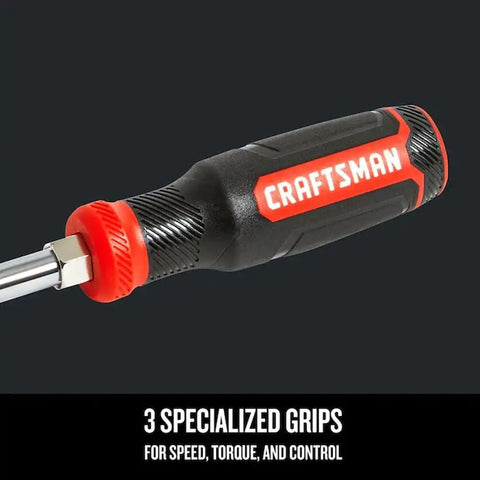 CRAFTSMAN Screwdriver with 6 Multi-Bits, Store Extra Bits in Handle (CMHT68000)