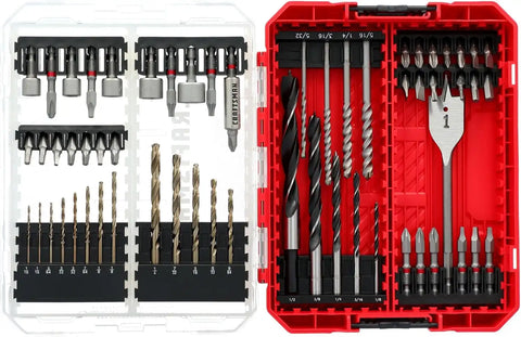 CRAFTSMAN Drill Bit Set 60 Pieces, Impact Driver and Screwdriver Bit Set , Includes Nut Drivers (CMAF1260)