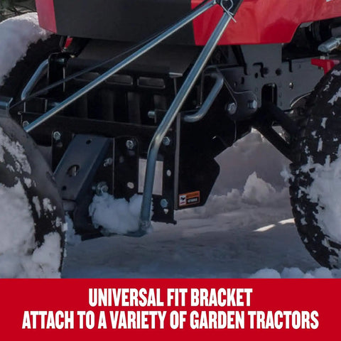 Craftsman 42 in Snow Blade for Lawn Tractors, Heavy-Duty Angled Snow Plow Attachment with Adjustable Trip Spring
