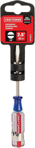 CRAFTSMAN Screwdriver, 1/8-in x 2-1/2 in Slotted, Acetate Handle (CMHT65017)