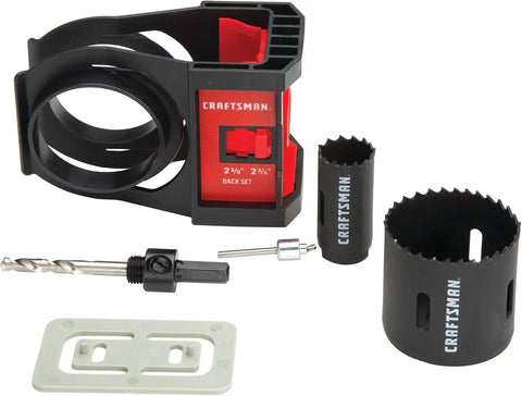CRAFTSMAN Hole Saw Kit, Bi-Metal Door Lock Installation Kit for Wood and Metal Doors (CMAH1MDL)