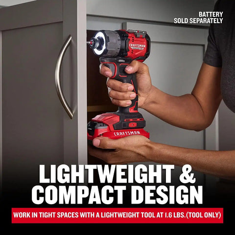 CRAFTSMAN V20 Cordless Screwdriver, Bare Tool Only (CMCF610B)